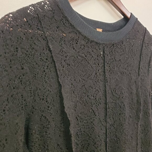 Free People Womens Coffee In The Morning Fairy Grunge Tunic Size M Black Witchy - Picture 2 of 11